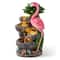 Glitzhome® 23.5" LED 4-Tier Flamingo Outdoor Fountain